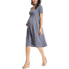 Maternity Dresses | "Lisa" Casual Striped Maternity Dress