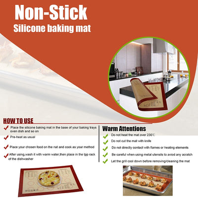 Baking Mat |  Non-stick Silicone Mats Baking Sheet