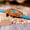 Couple Watches | Classic Indigo Blue Design Wooden Quartz Watches