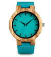 Couple Watches | Classic Indigo Blue Design Wooden Quartz Watches