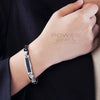 Sports Bracelet | Power Ionics Stainless Steel Black Fiber Wristband